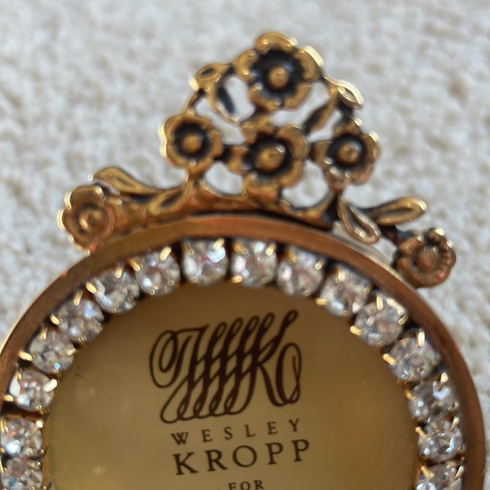 Small Gold Frame with Rhinestones- NEW - Picture 3 of 7